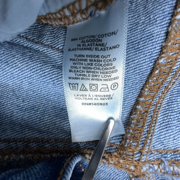 Loft Made And Love Denim jeans Shorts Womens Mid Calf Blue Size 31W - Picture 8 of 9